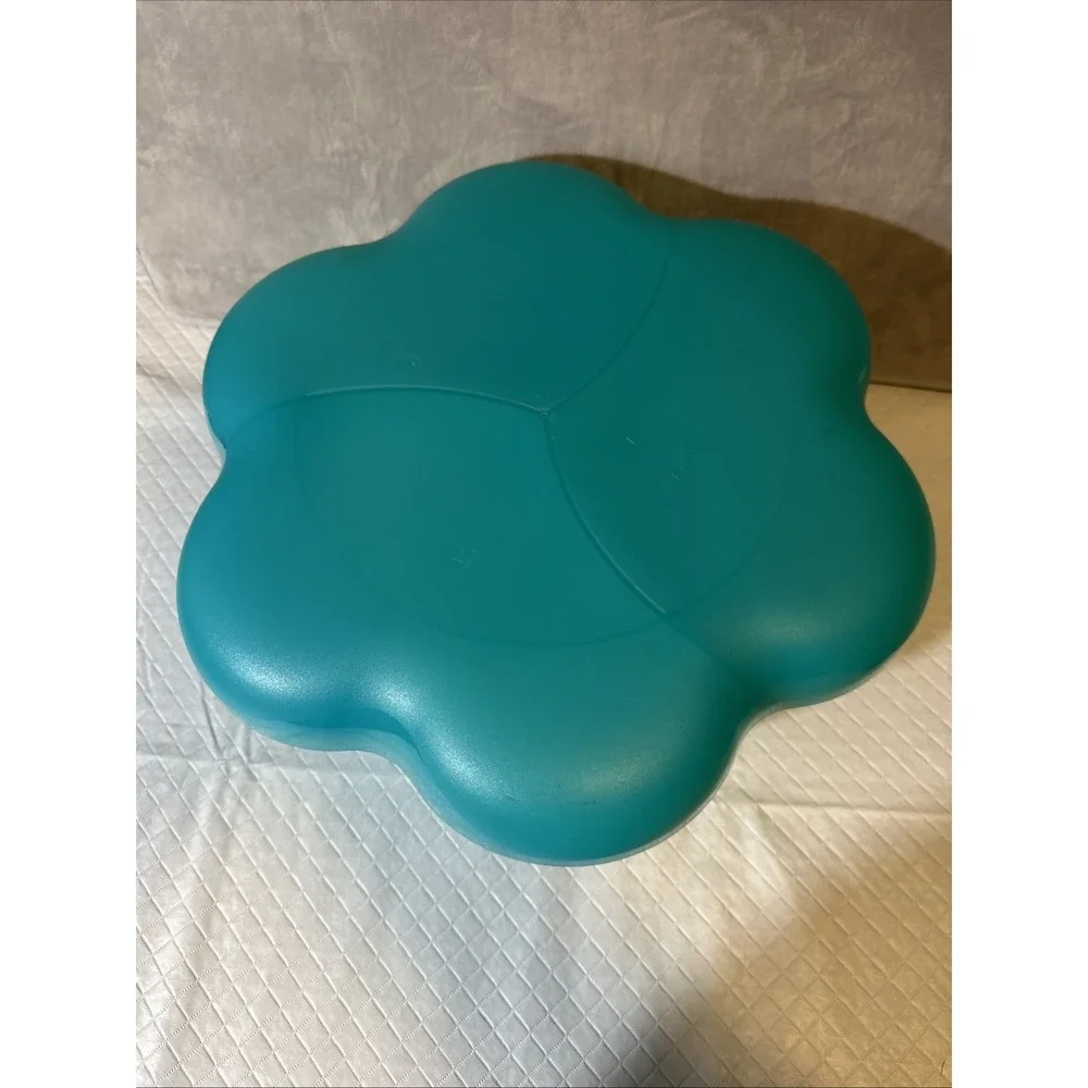 Tupperware 4624 5.6L Chip N Dip Bowl Set Aqua 6pc Divided Lid Tray